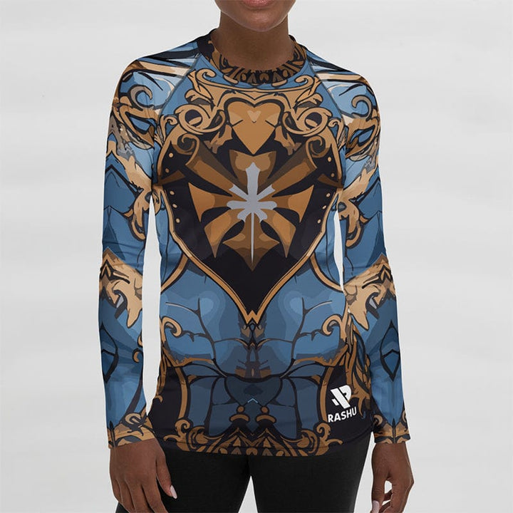 Rashguard Chevalier Azur - Femme Votre Rash Guard, Votre Mérite | Rashu