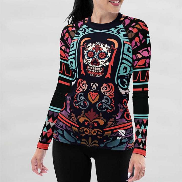 Rashguard Dia de los Muertos - Femme Votre Rash Guard, Votre Mérite | Rashu