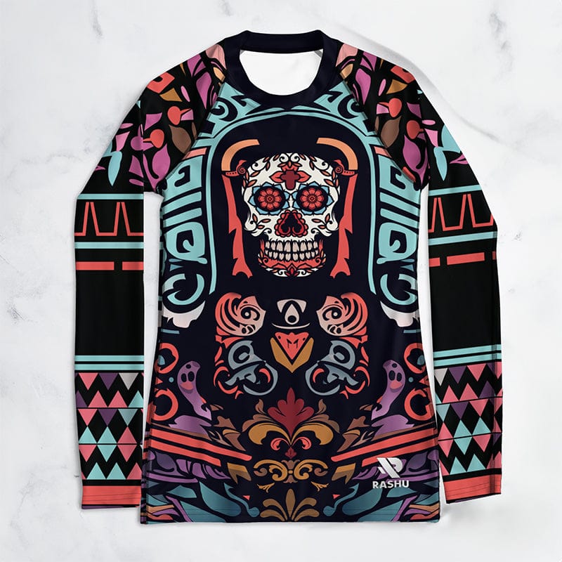 Rashguard Dia de los Muertos - Femme Votre Rash Guard, Votre Mérite | Rashu