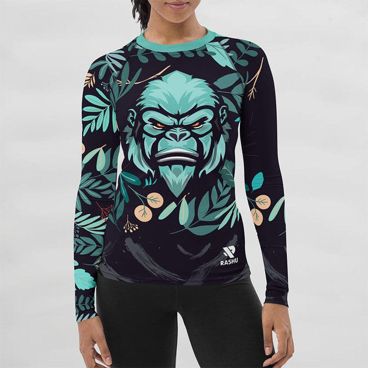 Rashguard Gorille Tropical - Femme Votre Rash Guard, Votre Mérite | Rashu