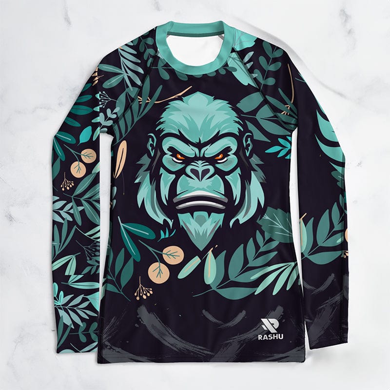 Rashguard Gorille Tropical - Femme Votre Rash Guard, Votre Mérite | Rashu