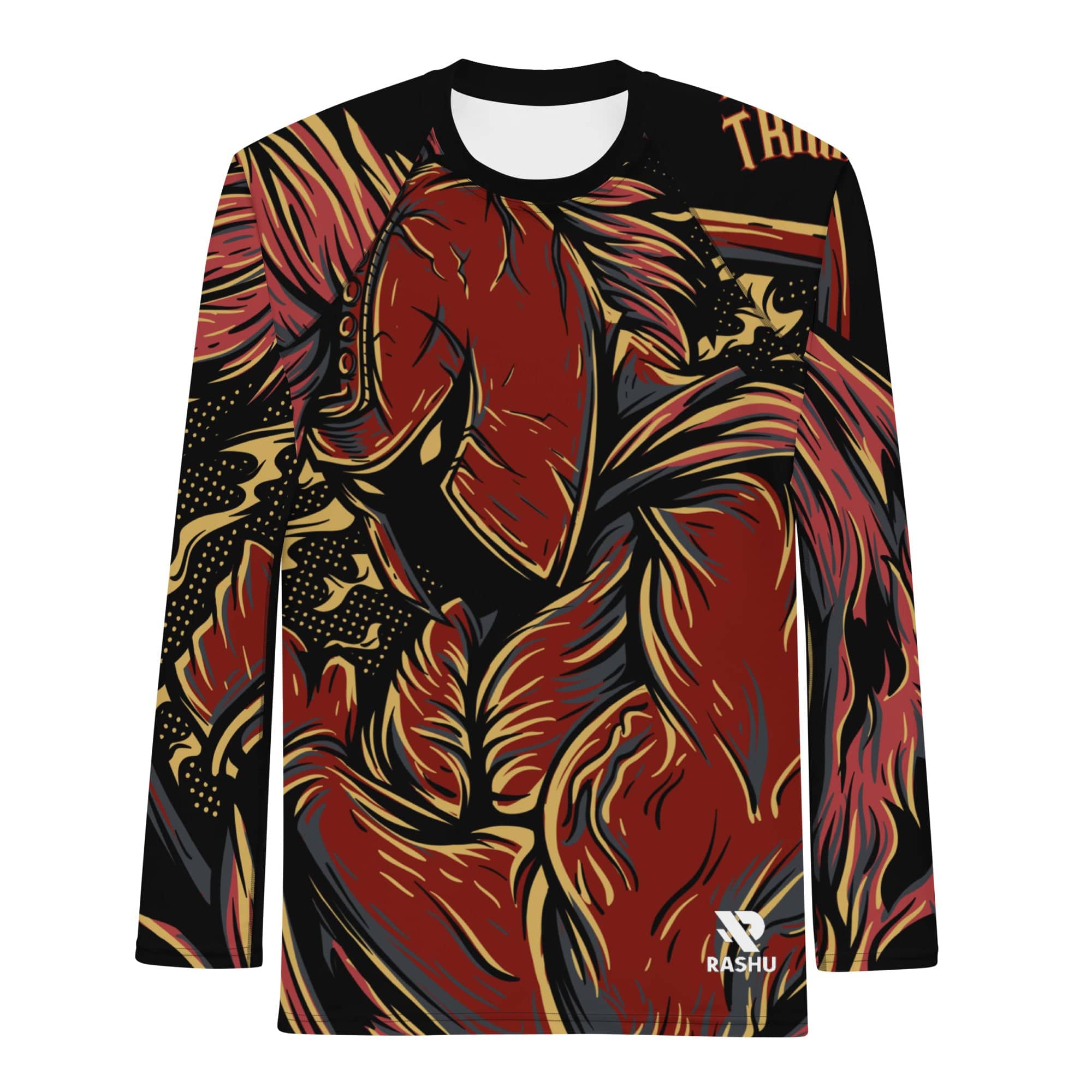 Rashguard Guerrier Flamboyant - Homme Votre Rash Guard, Votre Mérite | Rashu