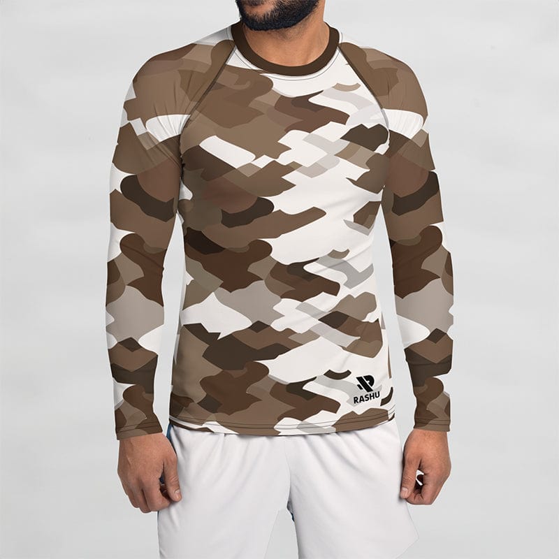 Rashguard Marron Camo - Homme Rashu | Shop de Rash Guards Numéro 1