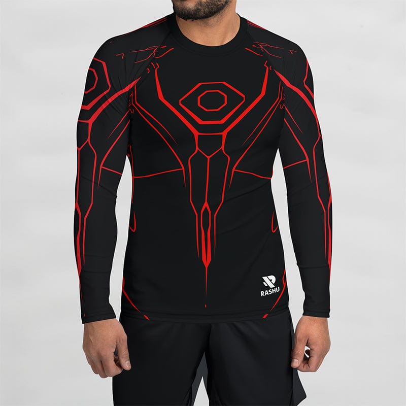 Rashguard Performance Rouge et Noir - Homme Votre Rash Guard, Votre Mérite | Rashu