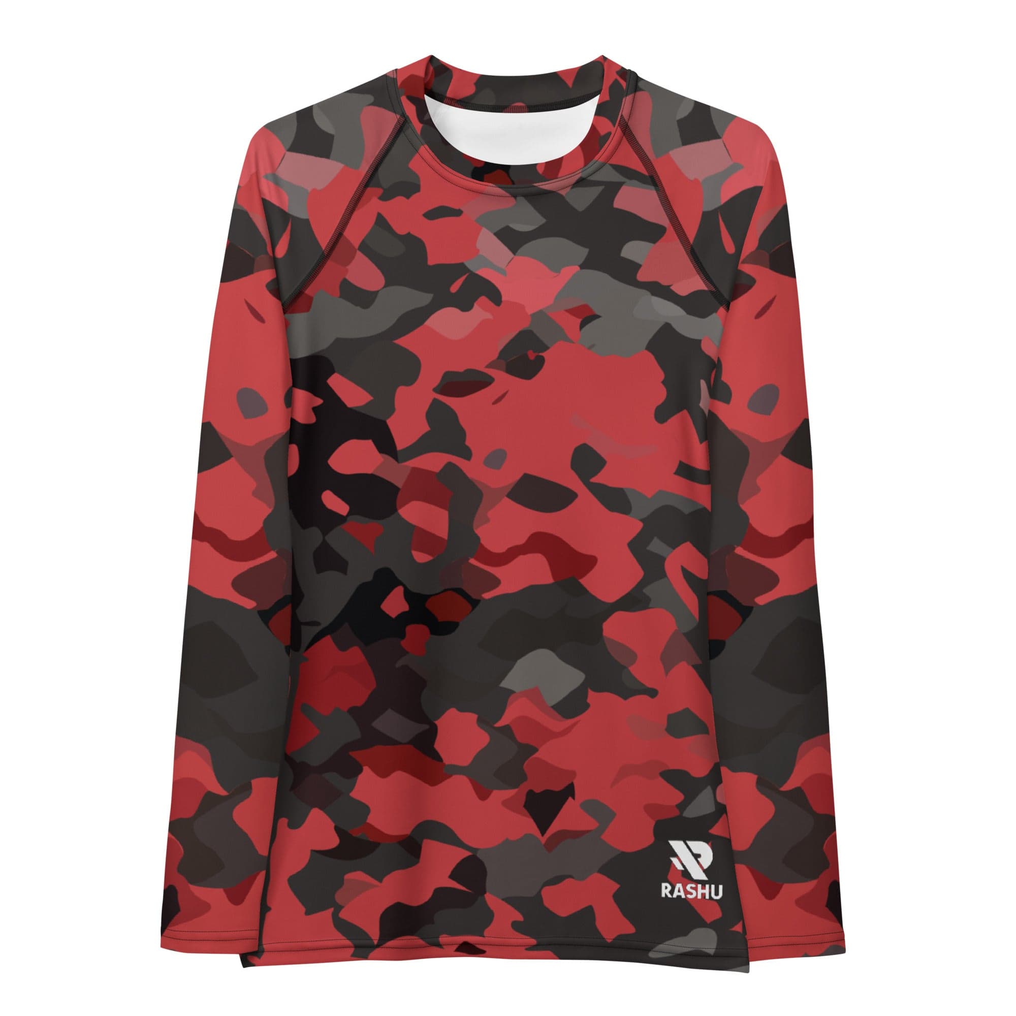 Rashguard Rouge Camouflage - Femme Votre Rash Guard, Votre Mérite | Rashu