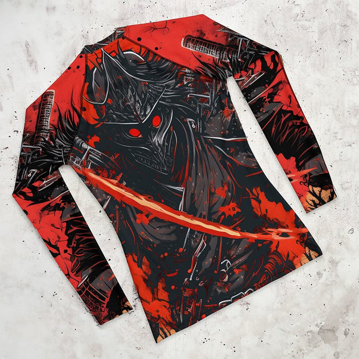 Rashguard Samouraï Rouge - Homme Votre Rash Guard, Votre Mérite | Rashu