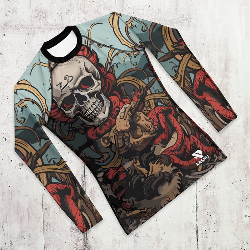 Rashguard Squelette de Pirate - Homme Votre Rash Guard, Votre Mérite | Rashu