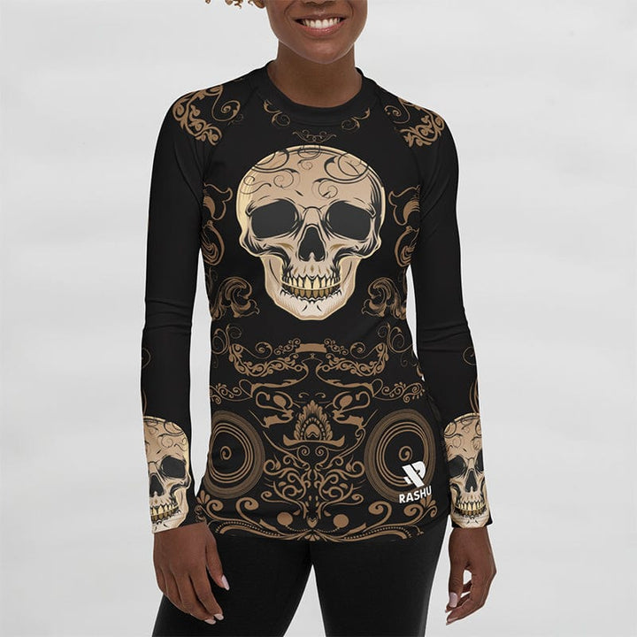 Rashguard Tête de Mort - Femme Votre Rash Guard, Votre Mérite | Rashu