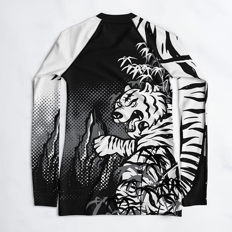 Rashguard Tigre Noir et Blanc - Femme Votre Rash Guard, Votre Mérite | Rashu