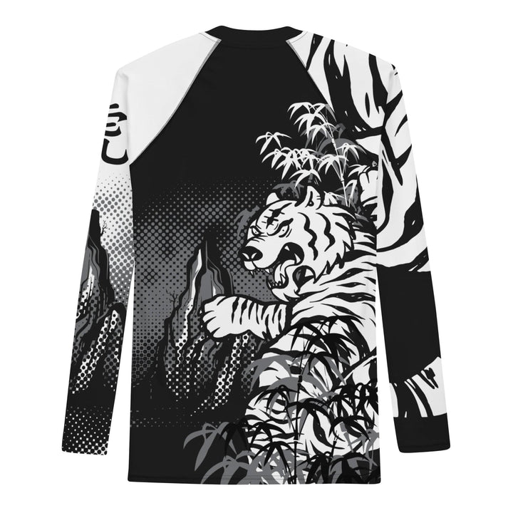 Rashguard Tigre Noir et Blanc - Homme Rashu | Shop de Rash Guards Numéro 1