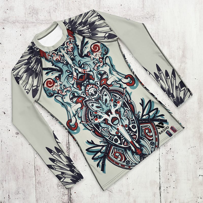 Rashguard Totem Ethnique Blanc - Homme Rashu | Shop de Rash Guards Numéro 1