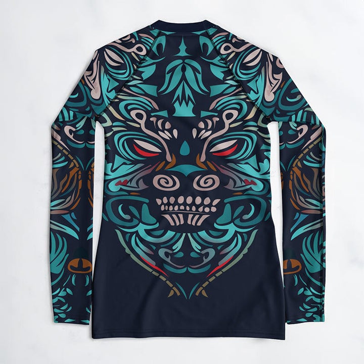 Rashguard Totem Spirituel Tiki - Femme Votre Rash Guard, Votre Mérite | Rashu