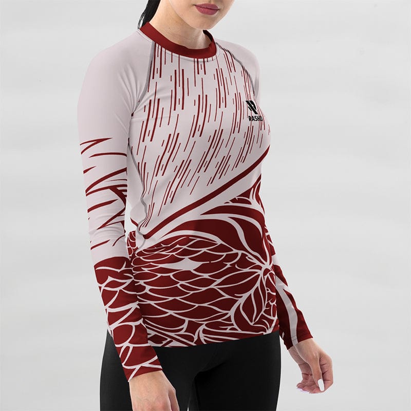 Rashguard Zénith Rouge - Femme Votre Rash Guard, Votre Mérite | Rashu